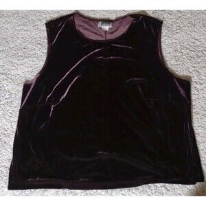 Maggie Barnes 3xl Sleeveless Faux Suede Blouse Pullover